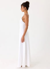 Calianna Linen Maxi Dress - White