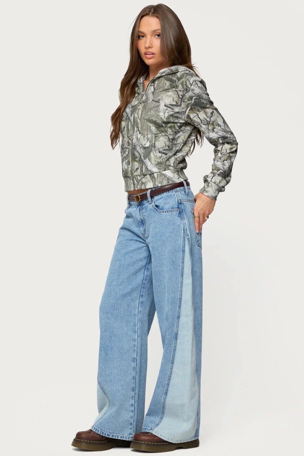 Tayler Camo Zip Up Hoodie